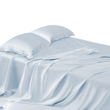 Alice Blue 22 Momme Mulberry Silk Sheet Set