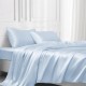Baby Blue 22 Momme Mulberry Silk Flat Sheet Baby Blue 22 Momme Mulberry Silk Flat Sheet