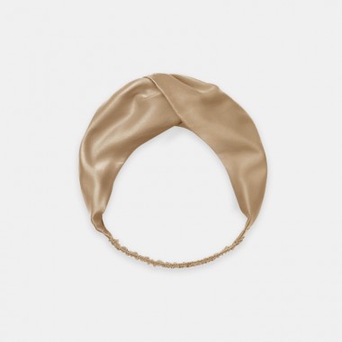 Beige Mulberry Silk Headband