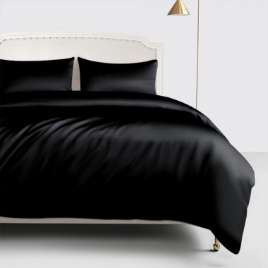 Black 22 Momme Mulberry Silk Duvet Cover