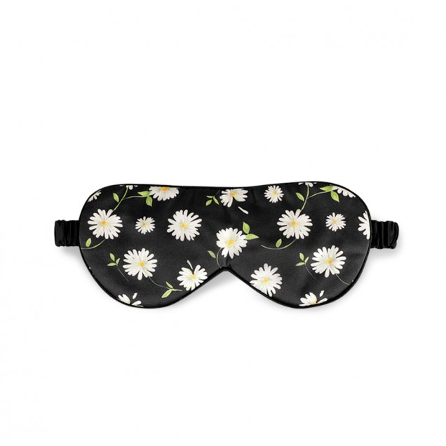 Black Flower Silk Sleep Mask Black Flower Silk Sleep Mask