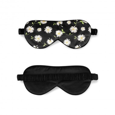 Black Flower Silk Sleep Mask