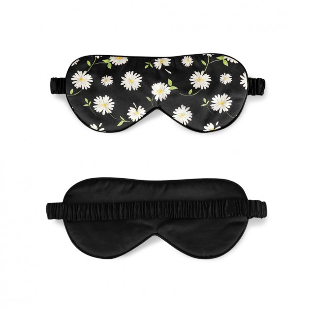 Black Flower Silk Sleep Mask Black Flower Silk Sleep Mask