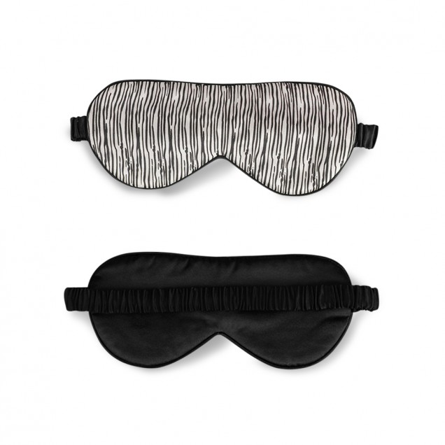 Black & Silver Silk Sleep Mask Black & Silver Silk Sleep Mask