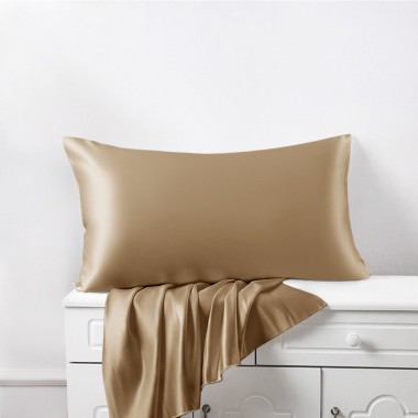 Cappuccino 22 Momme Mulberry Silk Pillowcase with Hidden Zipper