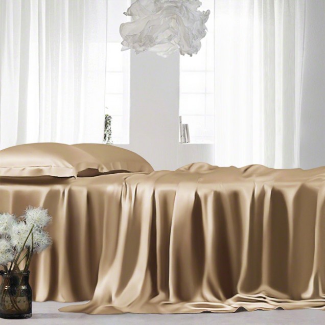 Cappuccino 22 Momme Mulberry Silk Sheet Set Cappuccino 22 Momme Mulberry Silk Sheet Set