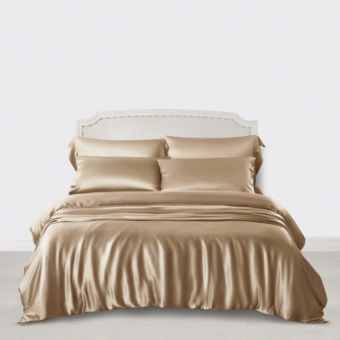 Cappuccino 3 PCS 22 Momme Mulberry Silk Duvet Cover Set