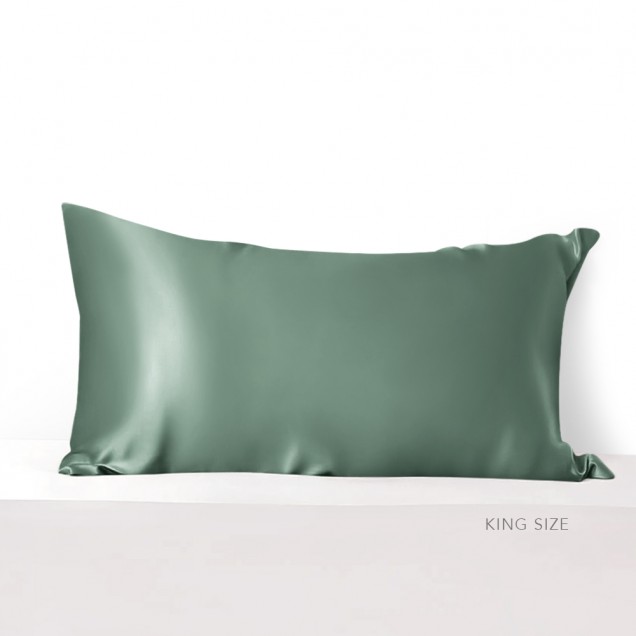 Celadon Green Envelope 22 Momme Mulberry Silk Pillowcase Celadon Green Envelope 22 Momme Mulberry Silk Pillowcase