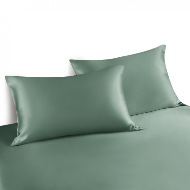 Celadon Green Envelope 22 Momme Mulberry Silk Pillowcase Celadon Green Envelope 22 Momme Mulberry Silk Pillowcase