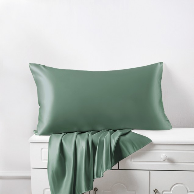 Celadon Green Envelope 22 Momme Mulberry Silk Pillowcase Celadon Green Envelope 22 Momme Mulberry Silk Pillowcase