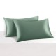 Celadon Green 22 Momme Mulberry Silk Pillowcase with Hidden Zipper Celadon Green 22 Momme Mulberry Silk Pillowcase with Hidden Zipper