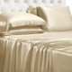 Champagne 22 Momme Mulberry Silk Fitted Sheet Champagne 22 Momme Mulberry Silk Fitted Sheet