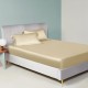 Champagne 22 Momme Mulberry Silk Fitted Sheet Champagne 22 Momme Mulberry Silk Fitted Sheet
