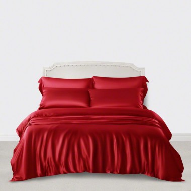 Cherry 3 PCS 22 Momme Mulberry Silk Duvet Cover Set