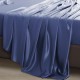 Dark Blue 22 Momme Mulberry Silk Flat Sheet Dark Blue 22 Momme Mulberry Silk Flat Sheet