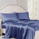 Dark Blue 22 Momme Mulberry Silk Flat Sheet Dark Blue 22 Momme Mulberry Silk Flat Sheet