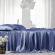Dark Blue 22 Momme Mulberry Silk Sheet Set Dark Blue 22 Momme Mulberry Silk Sheet Set