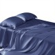 Dark Blue 22 Momme Mulberry Silk Sheet Set Dark Blue 22 Momme Mulberry Silk Sheet Set