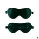 Dark Green & Ivory Suede Rose Silk Eye Mask Dark Green & Ivory Suede Rose Silk Eye Mask