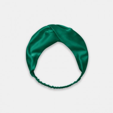 Dark Green Mulberry Silk Headband