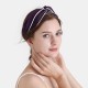 Dark Purple & Ivory Silk Headband Dark Purple & Ivory Silk Headband