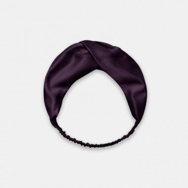 Dark Purple Mulberry Silk Headband