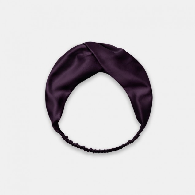 Dark Purple Mulberry Silk Headband Dark Purple Mulberry Silk Headband