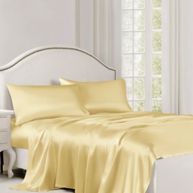 Gold 22 Momme Mulberry Silk Flat Sheet
