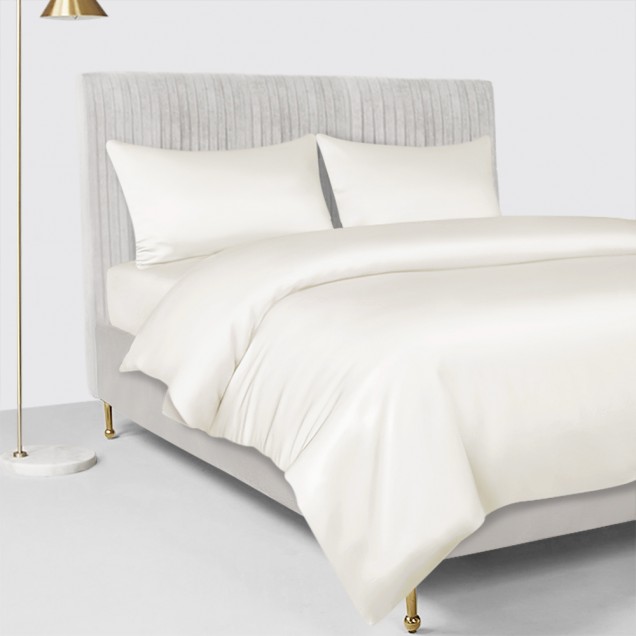 Ivory 22 Momme Mulberry Silk Duvet Cover Ivory 22 Momme Mulberry Silk Duvet Cover