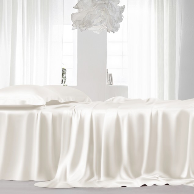 Ivory 22 Momme Mulberry Silk Sheet Set Ivory 22 Momme Mulberry Silk Sheet Set
