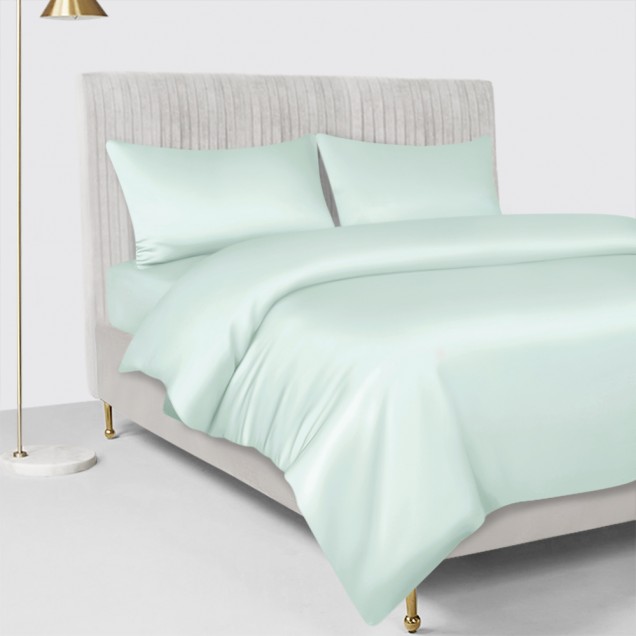 Light Cyan 22 Momme Mulberry Silk Duvet Cover Light Cyan 22 Momme Mulberry Silk Duvet Cover