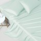 Light Cyan 22 Momme Mulberry Silk Flat Sheet Light Cyan 22 Momme Mulberry Silk Flat Sheet