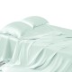 Light Cyan 22 Momme Mulberry Silk Flat Sheet Light Cyan 22 Momme Mulberry Silk Flat Sheet