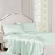 Light Cyan 22 Momme Mulberry Silk Flat Sheet Light Cyan 22 Momme Mulberry Silk Flat Sheet