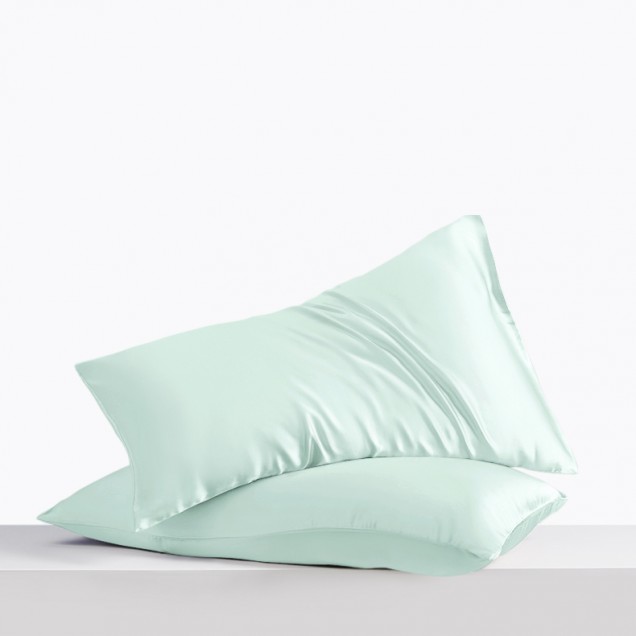 Light Cyan Envelope 22 Momme Mulberry Silk Pillowcase Light Cyan Envelope 22 Momme Mulberry Silk Pillowcase