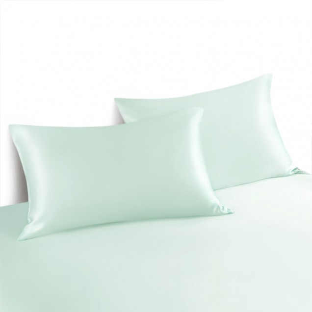 Light Cyan Envelope 22 Momme Mulberry Silk Pillowcase Light Cyan Envelope 22 Momme Mulberry Silk Pillowcase