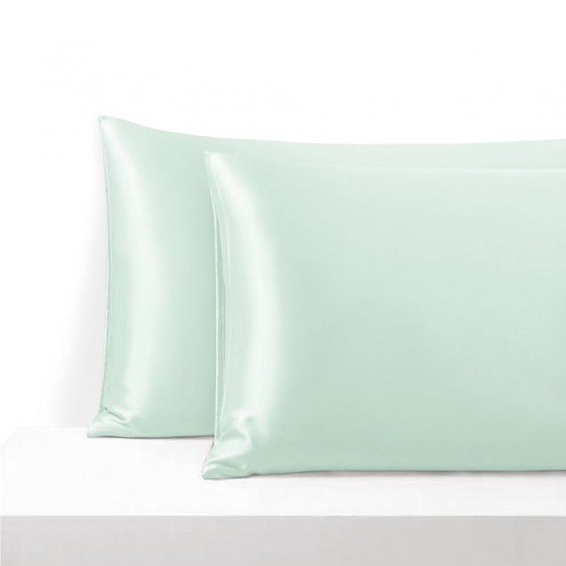 Light Cyan Envelope 22 Momme Mulberry Silk Pillowcase Light Cyan Envelope 22 Momme Mulberry Silk Pillowcase