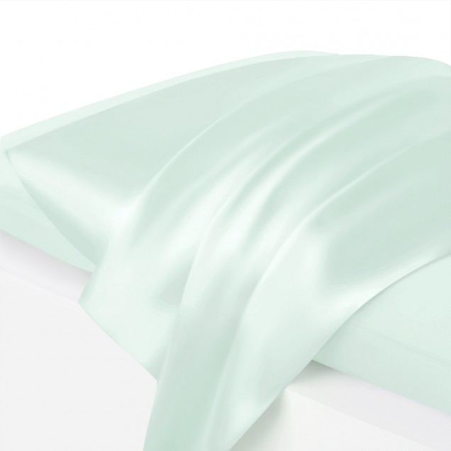 Light Cyan Envelope 22 Momme Mulberry Silk Pillowcase Light Cyan Envelope 22 Momme Mulberry Silk Pillowcase