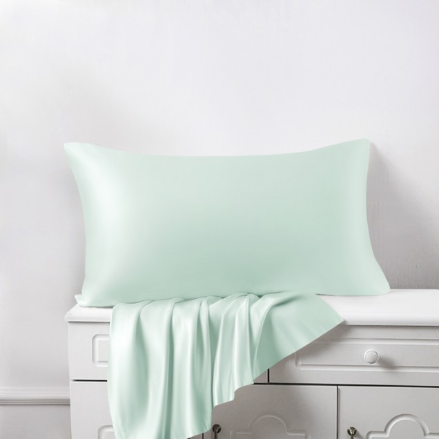 Light Cyan Envelope 22 Momme Mulberry Silk Pillowcase Light Cyan Envelope 22 Momme Mulberry Silk Pillowcase
