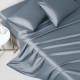 Misty Blue 22 Momme Mulberry Silk Flat Sheet Misty Blue 22 Momme Mulberry Silk Flat Sheet