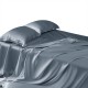 Misty Blue 22 Momme Mulberry Silk Flat Sheet Misty Blue 22 Momme Mulberry Silk Flat Sheet