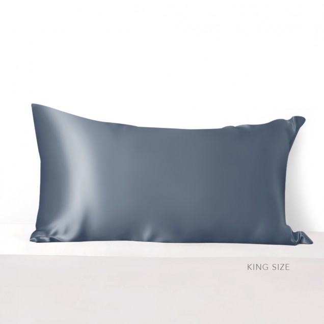 Misty Blue Envelope 22 Momme Mulberry Silk Pillowcase Misty Blue Envelope 22 Momme Mulberry Silk Pillowcase
