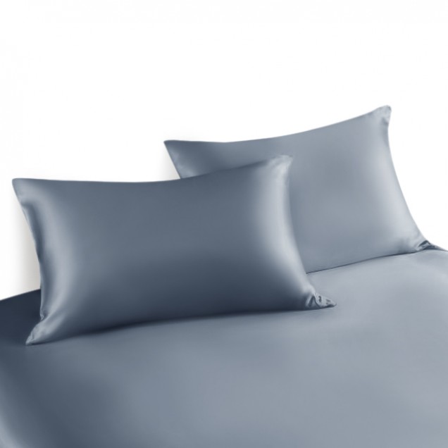 Misty Blue Envelope 22 Momme Mulberry Silk Pillowcase Misty Blue Envelope 22 Momme Mulberry Silk Pillowcase