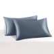 Misty Blue 22 Momme Mulberry Silk Pillowcase with Hidden Zipper Misty Blue 22 Momme Mulberry Silk Pillowcase with Hidden Zipper