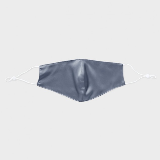 Misty Blue & White Double-Sided 22 Momme Silk Face Mask Misty Blue & White Double-Sided 22 Momme Silk Face Mask