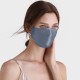 Misty Blue & White Double-Sided 22 Momme Silk Face Mask Misty Blue & White Double-Sided 22 Momme Silk Face Mask