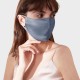 Misty Blue & White Double-Sided 22 Momme Silk Face Mask Misty Blue & White Double-Sided 22 Momme Silk Face Mask