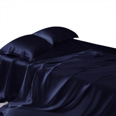 Navy 22 Momme Mulberry Silk Sheet Set