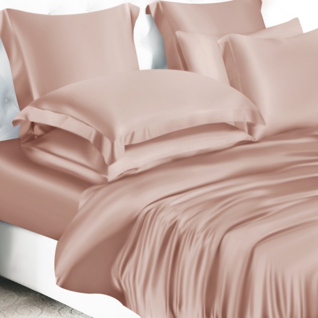 Pearl Pink 22 Momme Mulberry Silk Duvet Cover Pearl Pink 22 Momme Mulberry Silk Duvet Cover