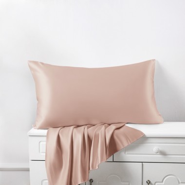 Pearl Pink 22 Momme Mulberry Silk Pillowcase with Hidden Zipper